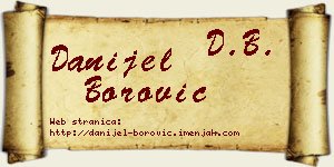 Danijel Borović vizit kartica